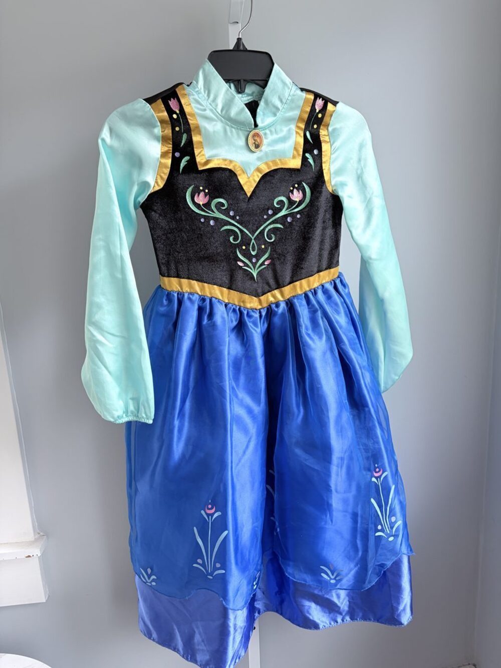 Disney Store Frozen Anna Costume Dress Long Sleeve Girls 7/8